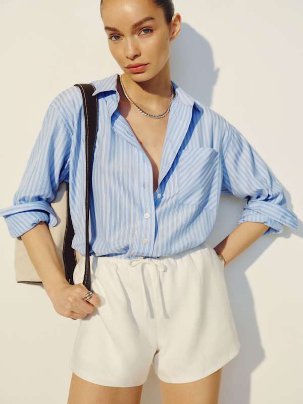 Zoey Linen Short - White